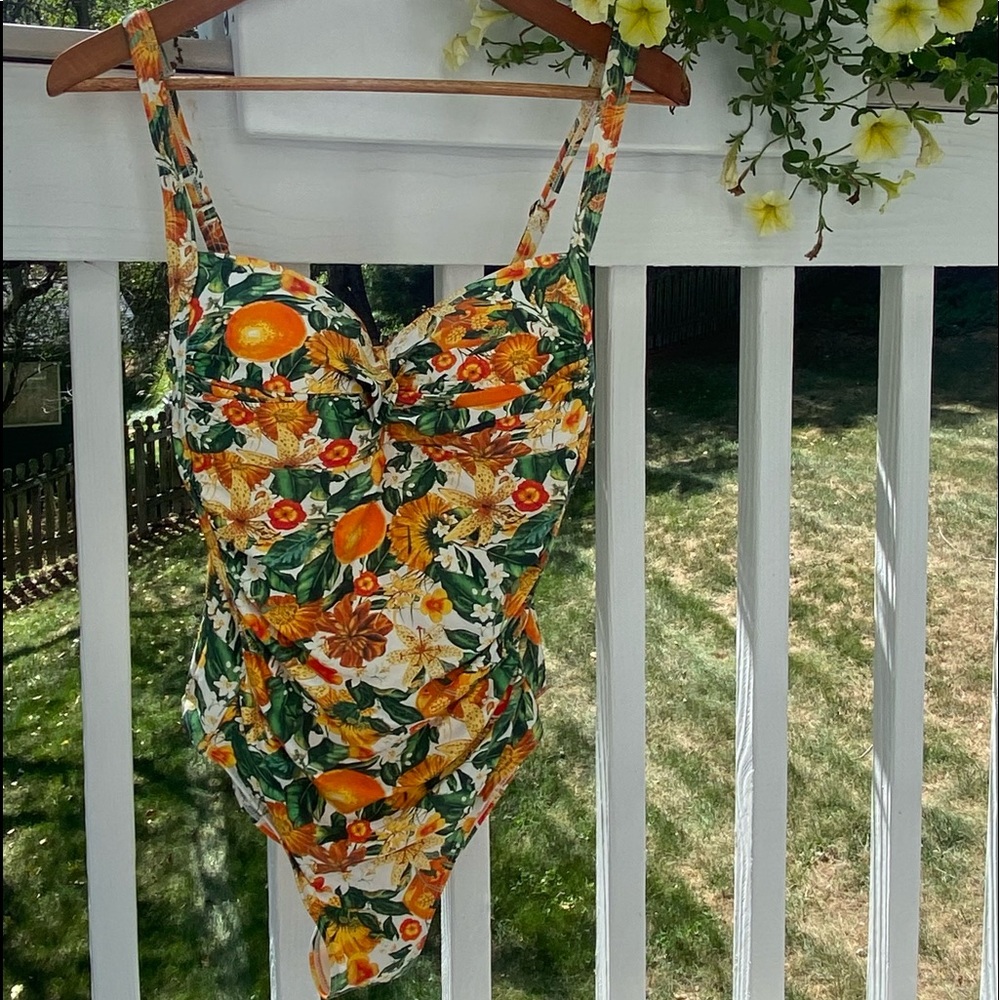 NipTuck one piece swimsuit. Gorgeous vibrant colors! Worn once and hand washed.